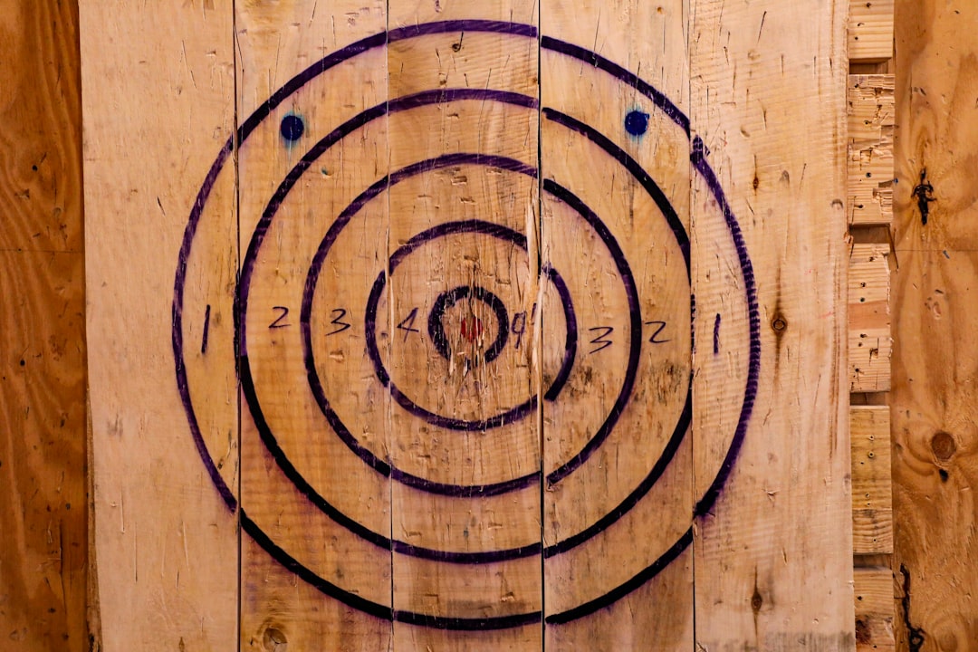 an anniversary outing of axe throwing. good times.