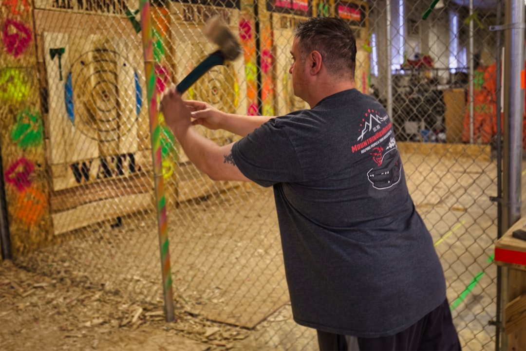 Axe Thrower.  He is an acquaintance of mine and I had his permission.  I am close to his position and he is aware of my presence.